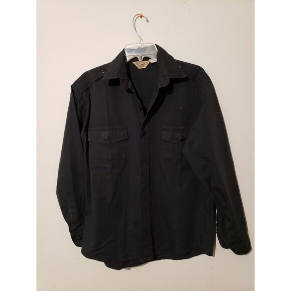 Brigade Quartermasters (2) black long sleeve button down security shirts, size m - Picture 1 of 13